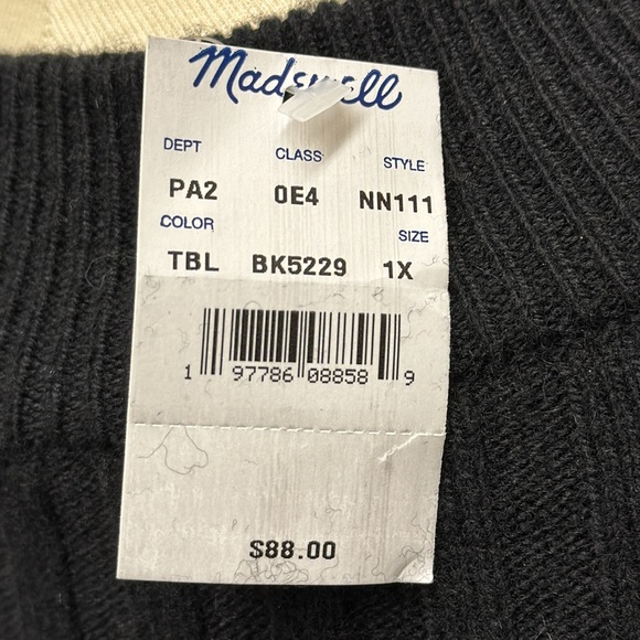 Madewell Black Wool Sweater Size 1X from Nordstrom - Picture 3 of 4